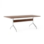& Tradition - Pavilion Dining Table de salle à manger AV19, 200 x 90 cm, noyer laqué / piétement chromé