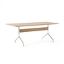 & Tradition - Pavilion Dining Table de salle à manger AV19, 200 x 90 cm, chêne laqué transparent / piétement chromé