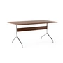 & Tradition - Pavilion Dining Table de salle à manger AV18, 160 x 90 cm, noyer laqué / piétement chromé