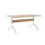 & Tradition - Pavilion Dining Table de salle à manger AV18, 160 x 90 cm, chêne laqué transparent / piétement chromé