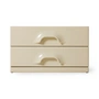 HKliving - Table de nuit avec tiroirs, cream