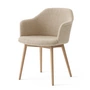 & Tradition - Rely HW79 Chaise avec accoudoirs, structure en chêne / beige (Karakorum 003)