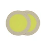 Remember - Sets de table en coton, lime (set de 2)