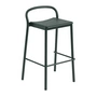 Muuto - Linear Steel Tabouret de bar Outdoor, SH 75 cm, vert foncé