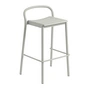 Muuto - Linear Steel Tabouret de bar Outdoor, SH 75 cm, gris