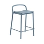 Muuto - Linear Steel Tabouret de bar Outdoor, SH 65 cm, bleu clair