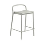 Muuto - Linear Steel Tabouret de bar Outdoor, SH 65 cm, gris