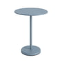 Muuto - Linear Steel Table de bistrot Outdoor, Ø 70 x H 95 cm, bleu clair