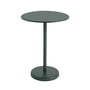 Muuto - Linear Steel Table de bistrot Outdoor, Ø 70 x H 95 cm, vert foncé