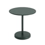 Muuto - Linear Steel Table de bistrot Outdoor, Ø 70 x H 73 cm, vert foncé