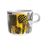 Marimekko - Oiva Siirtolapuutarha Gobelet avec anse 200 ml, blanc / noir / jaune