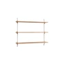 Moebe - Wall Shelving System Low, chêne huilé / blanc