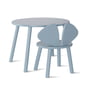 Nofred - Mouse Toddler Set (chaise et table), bouleau laqué bleu clair