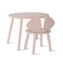 Nofred - Mouse Toddler Set (chaise et table), bouleau laqué rose