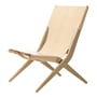 Audo - Saxe Chair fauteuil pliant, chêne savonné / cuir naturel