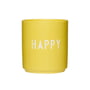 Design Letters - AJ Favourite Tasse en porcelaine, Happy / yellow