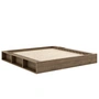 Karup Design - Ziggy Cadre de lit avec sommier à lattes et rangement, 180 x 200 cm, pin laqué brun carobe