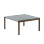 Muuto - Couple Table basse, 84 x 80 cm, 1 Plain 1 Wavy, chêne huilé foncé / pale blue