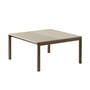 Muuto - Couple Table basse, 84 x 80 cm, 1 Plain 1 Wavy, chêne huilé foncé / sable