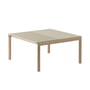 Muuto - Couple Table basse, 84 x 80 cm, 1 Plain 1 Wavy, chêne / sable