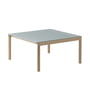 Muuto - Couple Table basse, 84 x 80 cm, 2 Plain, chêne / pale blue