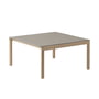 Muuto - Couple Table basse, 84 x 80 cm, 2 Plain, chêne / taupe