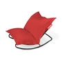 Fatboy - Rock 'n' Roll Lounge Chair, noir + Original Outdoor Sitzsack, rouge