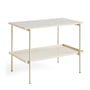 Hay - Rebar Table d'appoint rectangulaire deux niveaux, marbre beige / albâtre