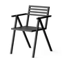 NINE - 19 Outdoors Stacking Armchair, noir