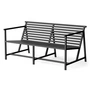 NINE - 19 Outdoors Lounge Banc de jardin 145 x 70 cm, noir (RAL 9011)