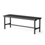 NINE - 19 Outdoors Banc de jardin 122 x 45 cm, noir (RAL 9011)