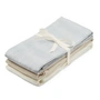 Cam Cam Copenhagen - Set de mouchoirs en papier, stripes blue / praline / creme white (set de 3)