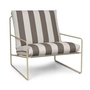 Ferm Living - Desert Stripe Fauteuil d'extérieur, cachemire / chocolat