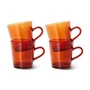 HKliving - 70's Tasse à café 200 ml, amber brown (set de 4)