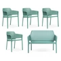 Nardi - Net Banc + 4x Net Chaise avec accoudoirs, salice