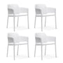 Nardi - Net - Chaise avec accoudoirs 4 x, blanc