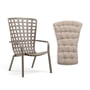 Nardi - Folio fauteuil d'extérieur réglable + coussin d'assise pour Folio Relax, tortora / lino