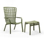 Nardi - Folio fauteuil d'extérieur inclinable + Poggio tabouret, agave