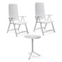 Nardi - Darsena Relax fauteuil pliant (2x) + Step table, bianco