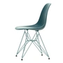Vitra - Eames Plastic Side Chair DSR RE, bleu mer / bleu ciel (patins en plastique basic dark)