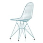 Vitra - Wire Chair DKR (H 43 cm), bleu ciel / sans revêtement, patins en plastique (basic dark)