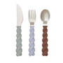 OYOY - Mellow Couverts pour enfants, pale mint / choco / iceblue (set de 3)