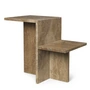 Ferm Living - Distinct Table d'appoint, brun foncé pierre de travertin