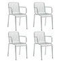 HAY - Palissade Chaise avec accoudoirs, hot galvanised (set de 4)