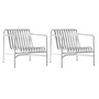 HAY - Palissade Lounge Chair low, hot galvanised (set de 2)