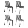 HAY - Palissade Chaise, anthracite (lot de 4)