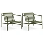 HAY - Palissade Lounge Chair Low , olive (set de 2)