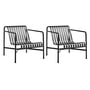 Hay - Palissade Lounge Chair Low , anthracite (set de 2)