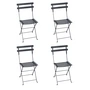 Fermob - Bistro Chaise pliante en métal, anthracite (lot de 4)