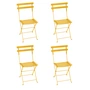 Fermob - Bistro Chaise pliante en métal, miel (lot de 4)